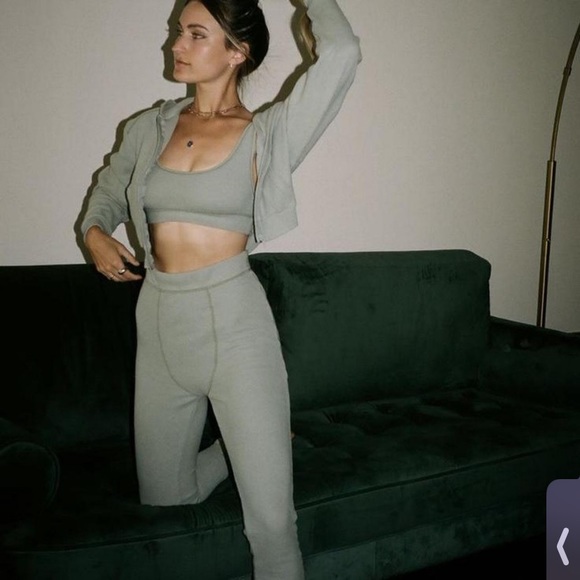 Skims waffle leggings in mineral green SOLD OUT - Picture 4 of 11